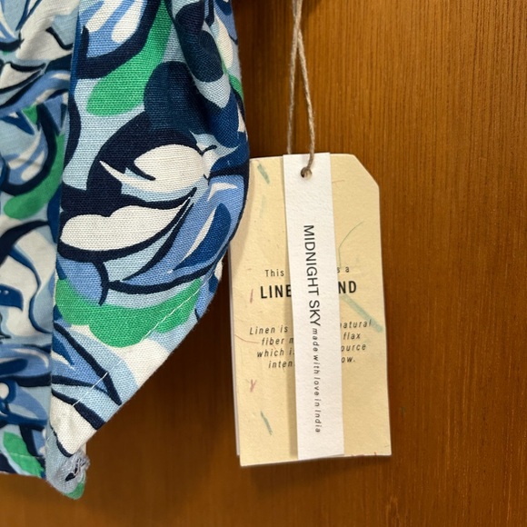 Midnight Sky Crop Top Boning Adjustable Straps Bandana Blue Elastic Back size L - Picture 3 of 5